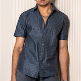 Grey Turkish Weave Half Sleeve Shirt