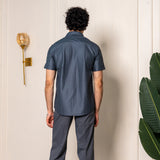 Grey Turkish Weave Half Sleeve Shirt