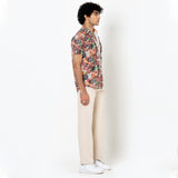 Multicolor Floral Print Turkish Weave Half Sleeve Shirt