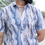 linen printed shirt for men