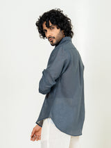 Davy Grey Linen blend full sleeves shirt