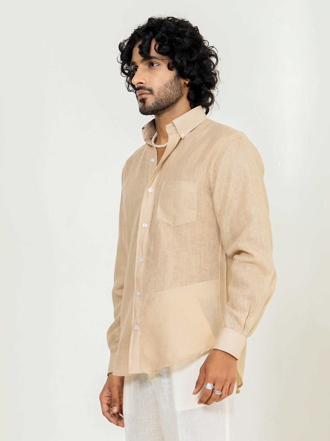 Pine Linen blend full sleeves shirt