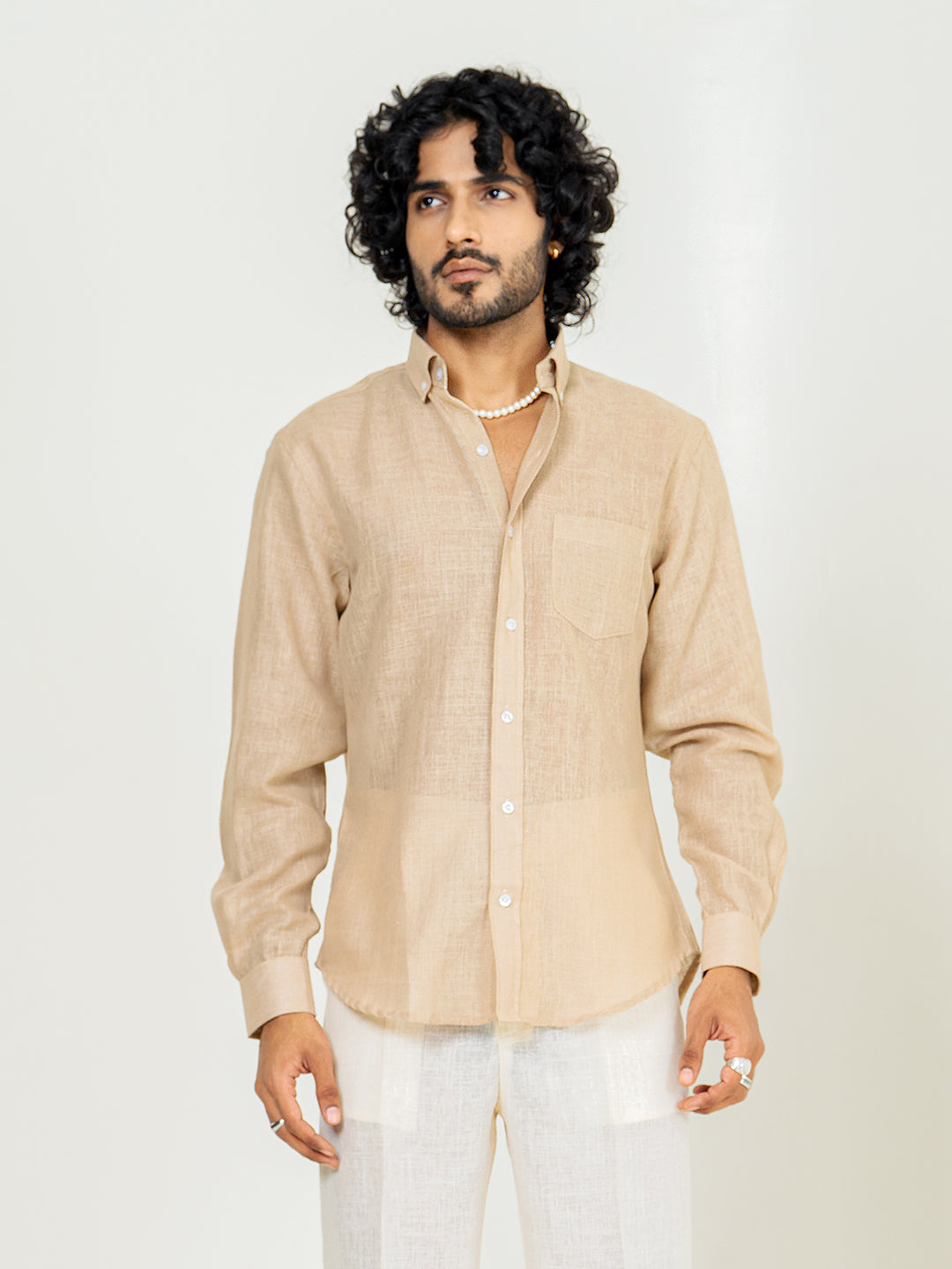 Pine Linen blend full sleeves shirt