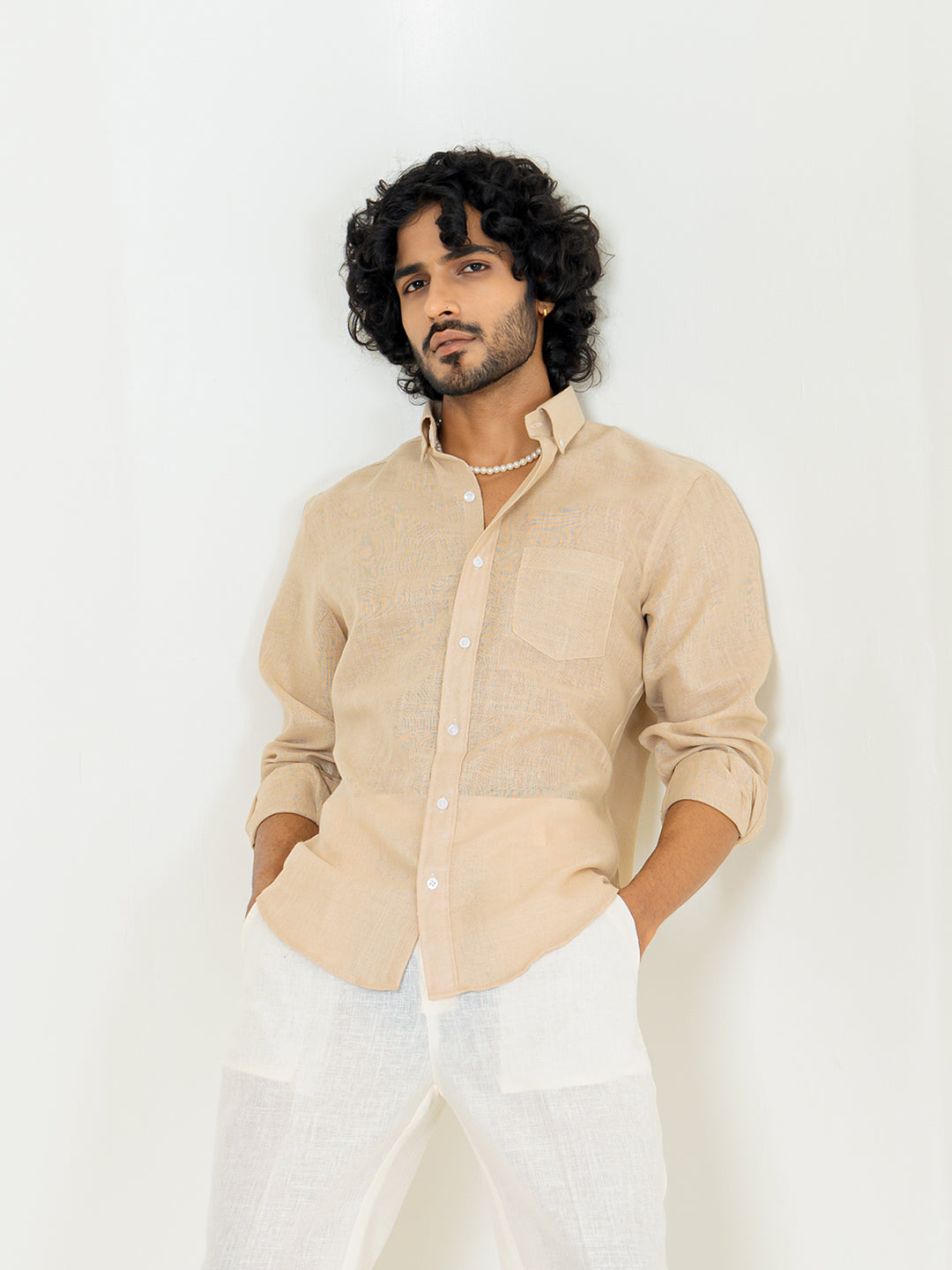 Pine Linen blend full sleeves shirt