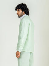 Mint Green Two Pocket Linen blend shacket