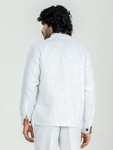 Off white 4 Pocket Linen blend shacket