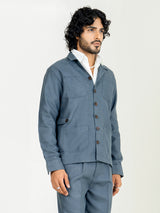 Davy Gray 4 Pocket Linen blend shacket