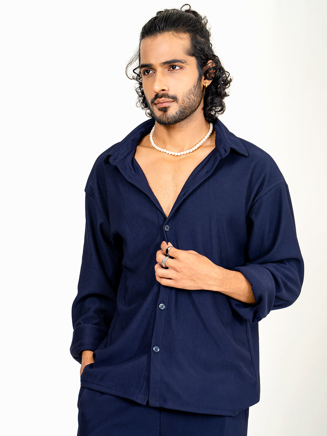 Navy Blue Cord shirt