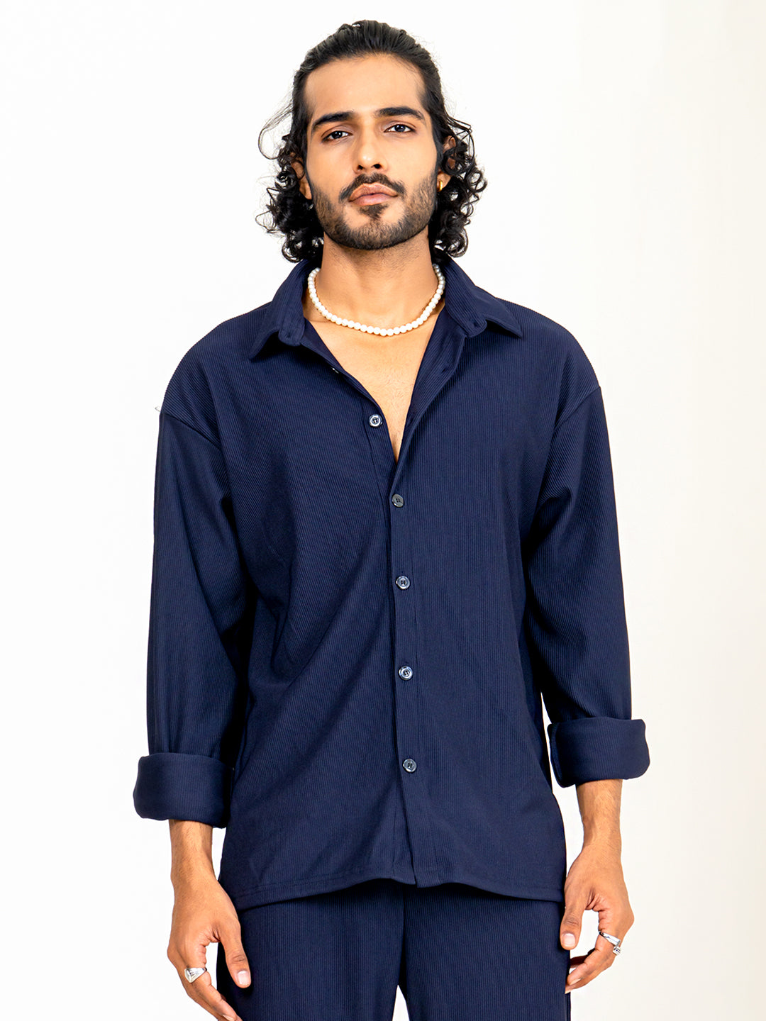 Navy Blue Cord shirt