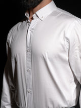 100% Cotton White Full Sleeves Shirt