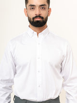 100% Cotton White Full Sleeves Shirt