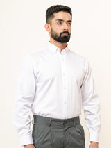 100% Cotton White Full Sleeves Shirt