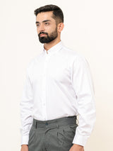 100% Cotton White Full Sleeves Shirt