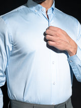 100% Cotton Sky Blue Full Sleeves Shirt