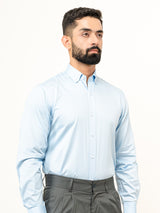 100% Cotton Sky Blue Full Sleeves Shirt