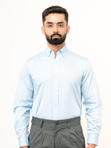 100% Cotton Sky Blue Full Sleeves Shirt