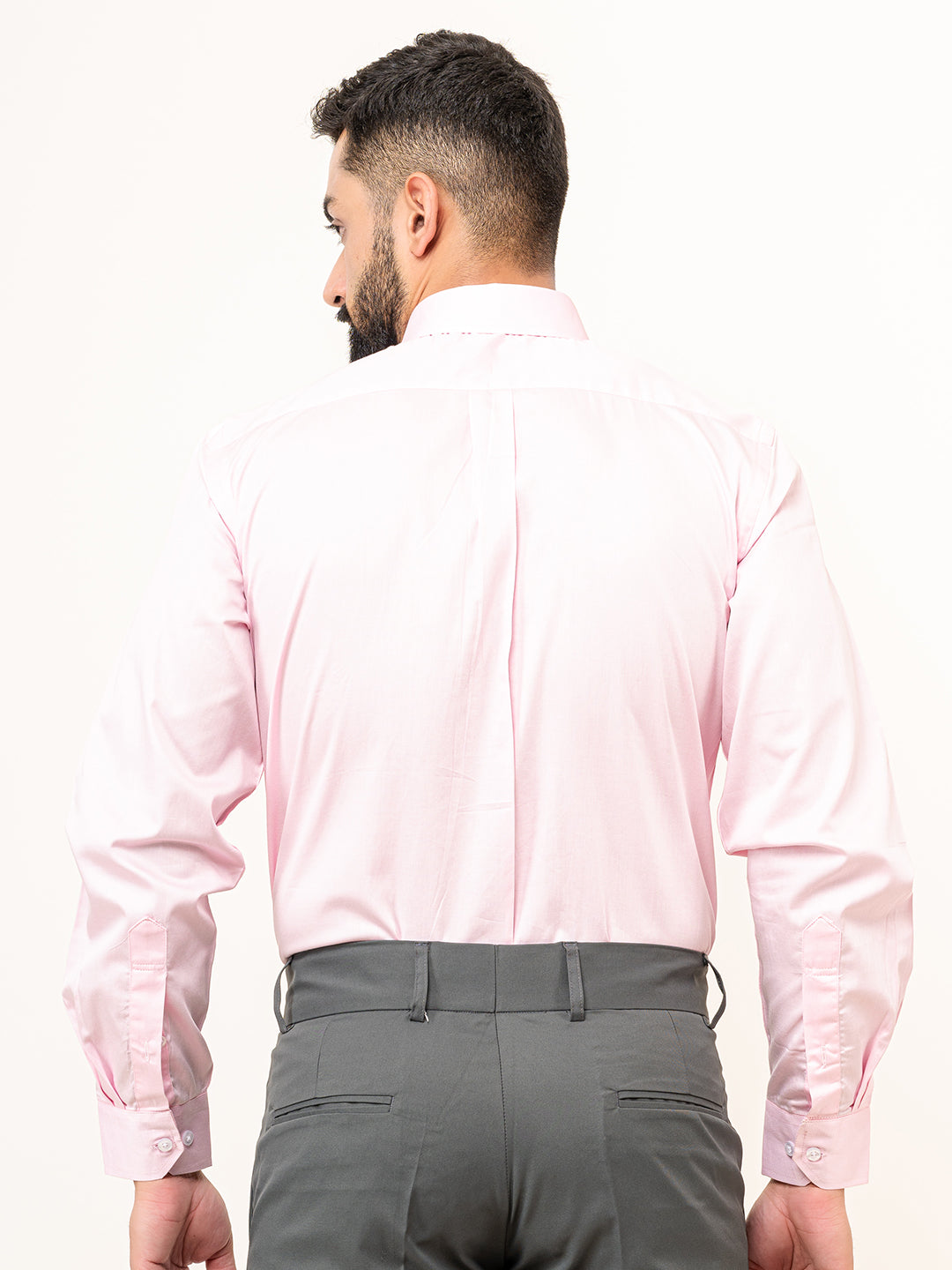 100% Cotton Light Pink Full Sleeves Shirt