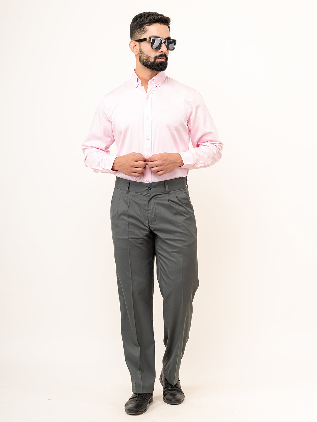 100% Cotton Light Pink Full Sleeves Shirt