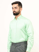 100% Cotton Mint Green Full Sleeves Shirt