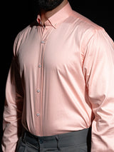 100% Cotton Peach Full Sleeves Shirt