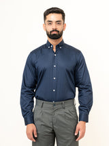 100% Cotton Navy Blue Full Sleeves Shirt