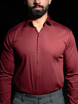 Maroon Full Sleeve Solid Shirt