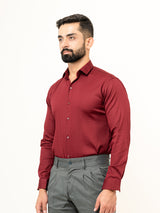 Maroon Full Sleeve Solid Shirt