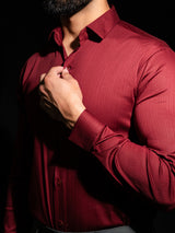 Maroon Full Sleeve Solid Shirt