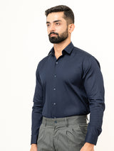 Navy Blue Full Sleeve Solid Shirt