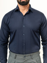 Navy Blue Full Sleeve Solid Shirt