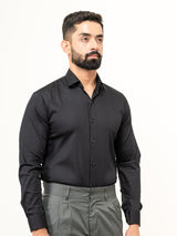 Black Full Sleeve Solid Shirt