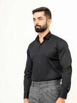 Black Full Sleeve Solid Shirt