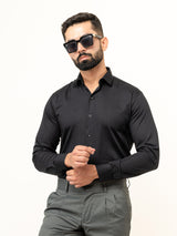 Black Full Sleeve Solid Shirt