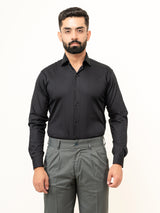 Black Full Sleeve Solid Shirt