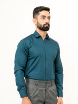 Teal Blue Full Sleeve Solid Shirt