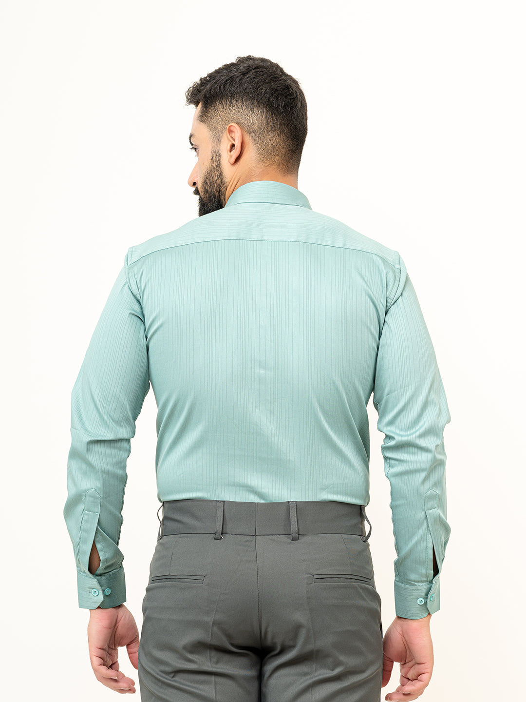 Sea Green Full Sleeve Solid Shirt