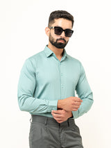 Sea Green Full Sleeve Solid Shirt