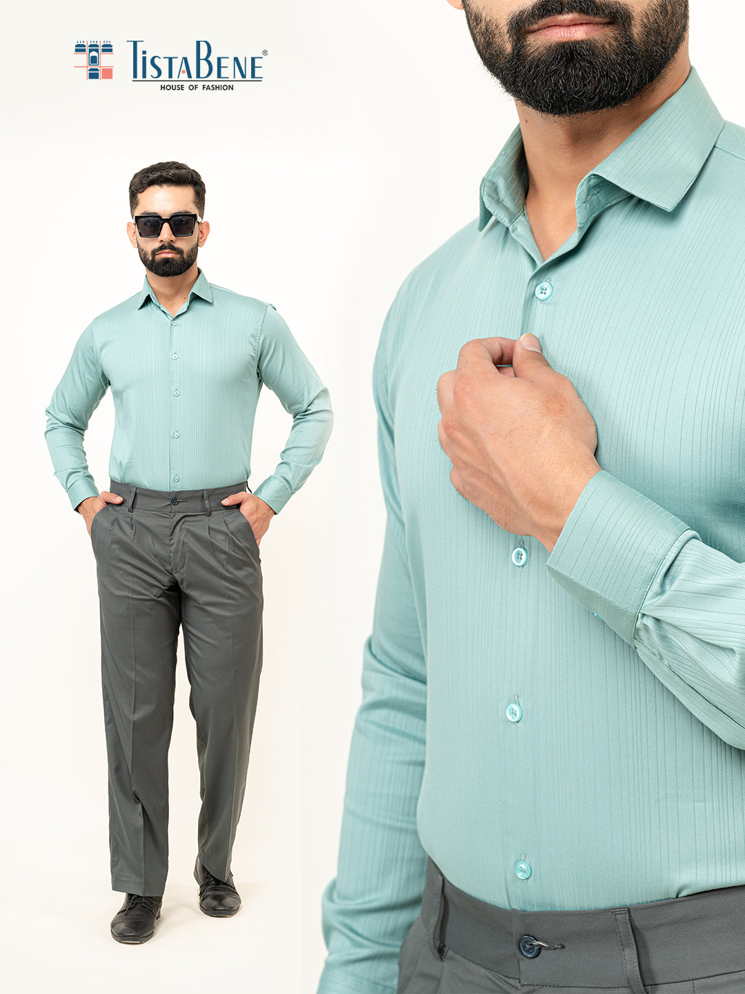 Sea Green Full Sleeve Solid Shirt