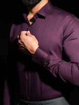 Aubergine Full Sleeve Solid Shirt