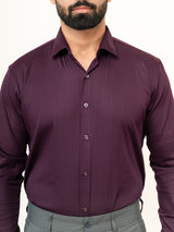 Aubergine Full Sleeve Solid Shirt