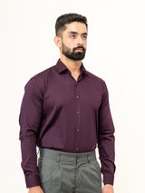 Aubergine Full Sleeve Solid Shirt