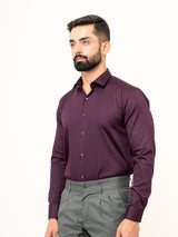 Aubergine Full Sleeve Solid Shirt