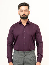 Aubergine Full Sleeve Solid Shirt