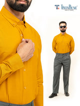 Mustard Yellow Full Sleeves Cotton Shirt