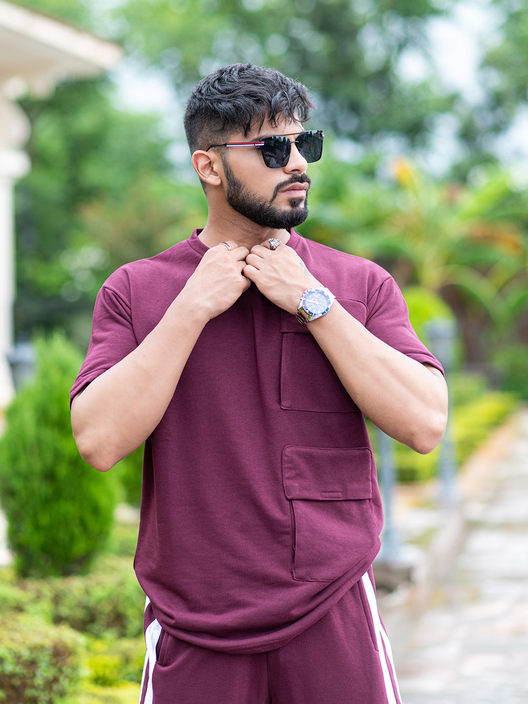 Burgundy t-shirt