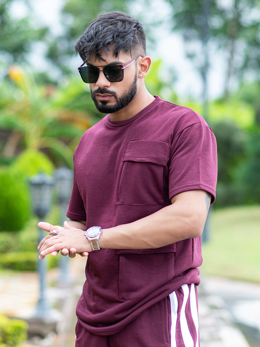 Burgundy t-shirt