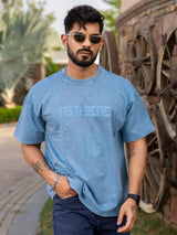 Sky Blue stone wash oversized t-shirt