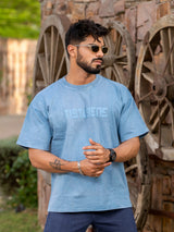 Sky Blue stone wash oversized t-shirt