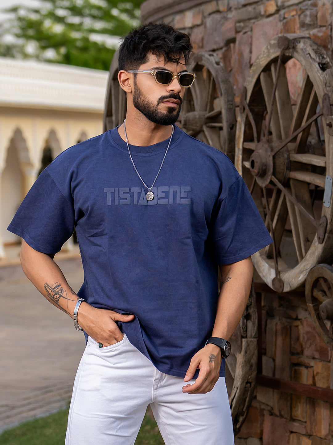 Violet stone wash oversized t-shirt