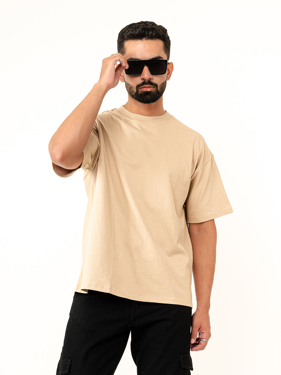 Light brown French Terry Oversized T-Shirt